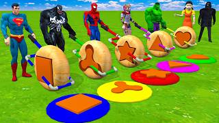 Unbelievable Dalgona Keys! 😱 Superhero 3D vs Squid Game Rolling Challenge screenshot 4