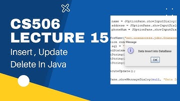 cs506 lecture 15 || insert update delete in java jdbc