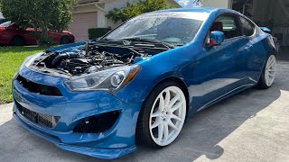 My 600 horsepower capable genesis coupe motor install/first start/drive