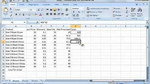 Excel 2007 Tutorial 2  Basic Spreadsheet