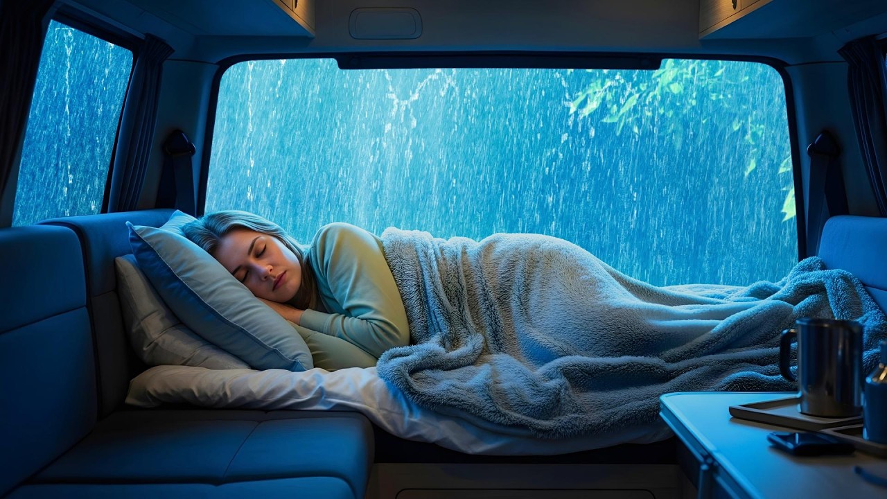 🚗Loud Thunderstorm & Heavy Rain in a Cozy Van 🌩️ Sleep - YouTube