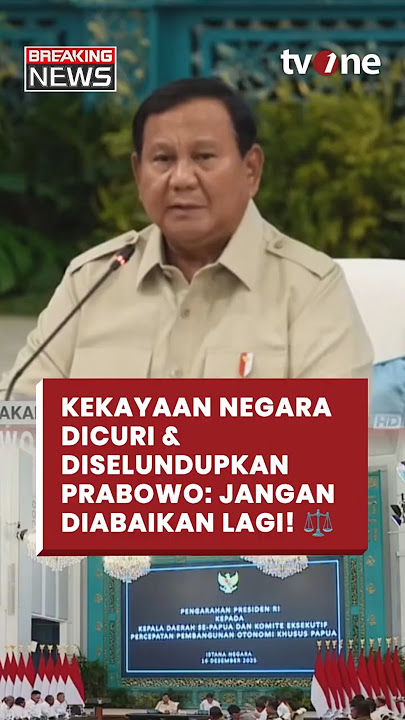Download lagu KERAS! ⚖️ Prabowo Sentil Korupsi: Kekayaan Negara Dicuri & Diselundupkan | Breaking News tvOne