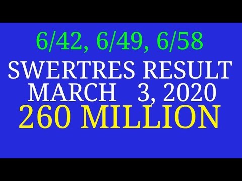 Swertres result 9PM March 3 2020