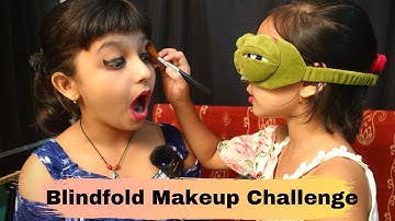 Blindfold Make Up Challenge 💄👩🏻‍🦰👩🏻‍🦰  | Learn With Priyanshi vs Learn With Pari | Challenge Video