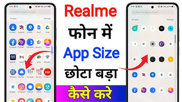 Realme me apps ko chota kaise kare l How to change icon size in realme mobile