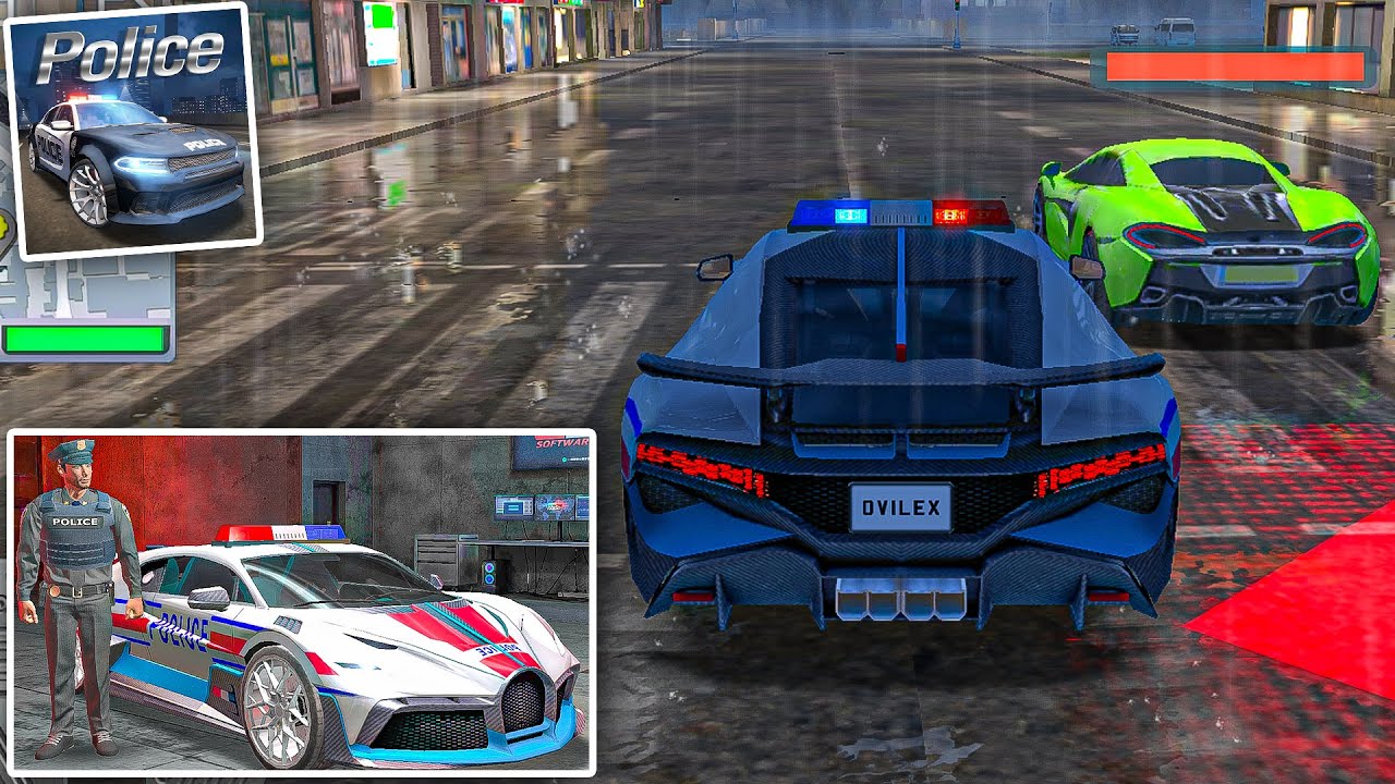 Police Sim 2022 - NEW OVILEX GAME - BUGATTI DIVO Police car driving - Android Gameplay #3