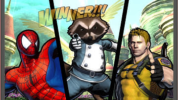 ULTIMATE MARVEL VS. CAPCOM 3 Spiderman,Chris Redfield,Rocket Raccoon Requested Gameplay