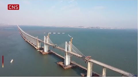 Bridge sections joined on China