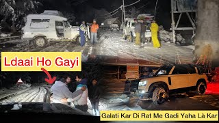 Gadi Snow Me Le Ja Kar Galati Kar di || Defender in Black Ice 😰 || Ajju0008