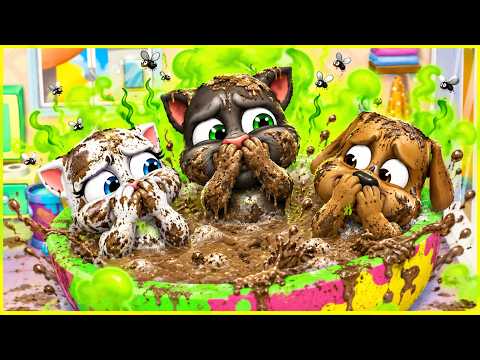 TOM THE CAT AND HIS FRIENDS 🥴DIRTY CATS!🥴, My Talking Tom Friends