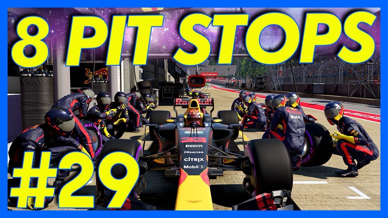 F1 2017 Career Mode : 8 PIT STOPS!! (Part 29)