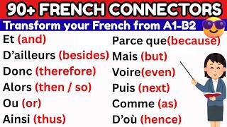 🇫🇷 Learn French Connectors (A1–B2) for Fluent French Conversation | Speak French Naturally screenshot 3