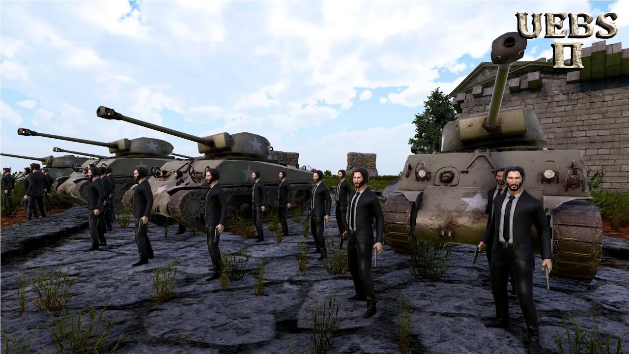 CAN 40 JOHN WICK GUARD 10 TANKS vs 2,000,000 ORCS ON MT OLYMPUS? | Epic Battle Simulator 2 | UEBS 2