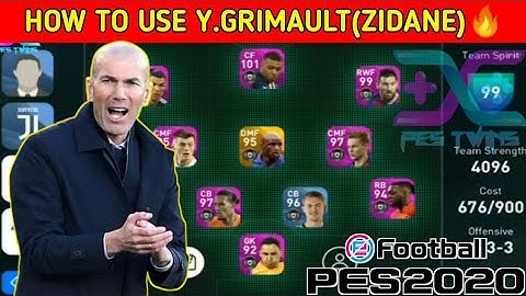 HOW TO PLAY WITH Y.GRIMAULT(ZIDANE)♥️ | BEST COUNTER-ATTACKING MANAGER IN PES 2020 MOBILE🔥