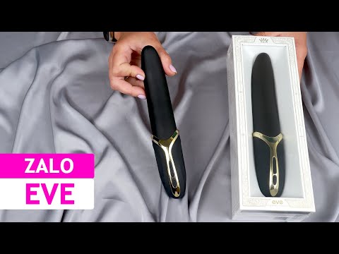 Вібратор Zalo – EVE Obsidian Black, вібрація + ротація, імітація язичка, підігрів до 39 °C, водонепроникність, видео 1