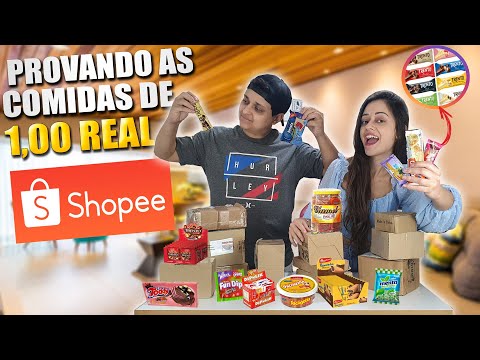 SHOPEE COMPRAS *PROVANDO COMIDAS* DE 1,00 REAL