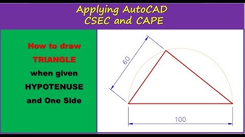 How to draw Triangle , when given Hypotenuse and ONE side
