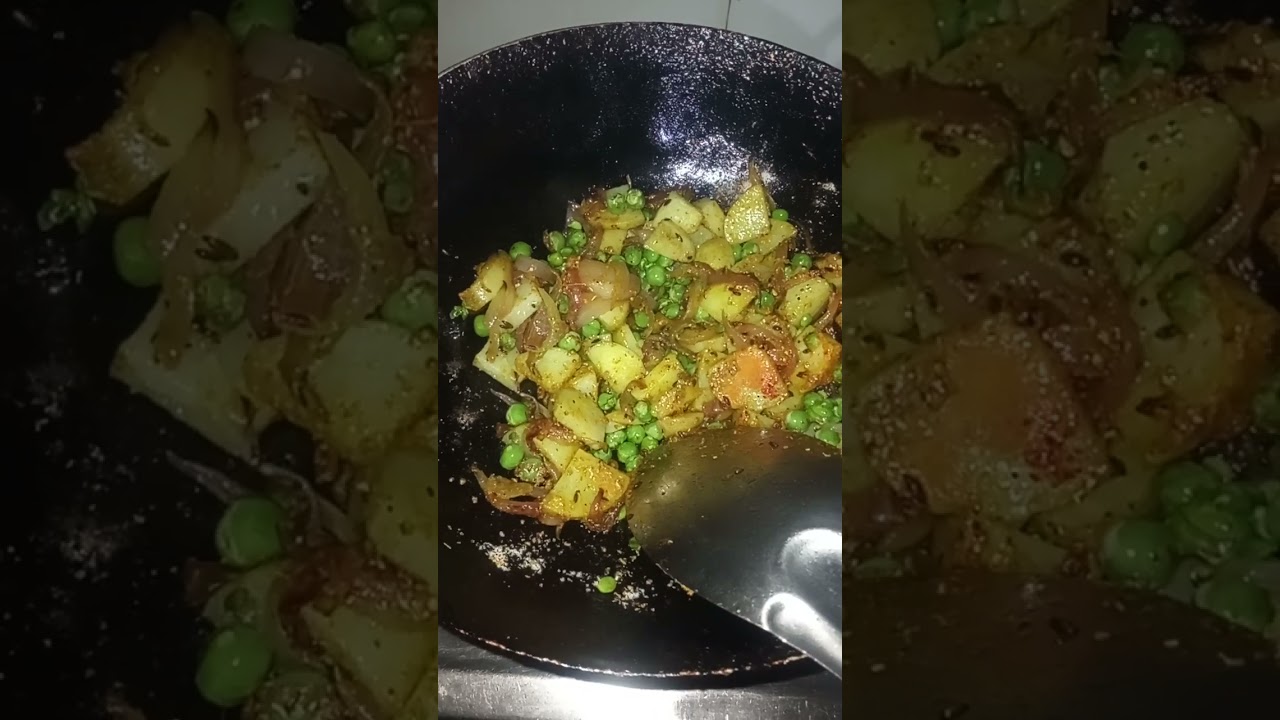 Aalu matar  ki chatpati  sabji