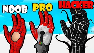 NOOB vs PRO vs HACKER in Superhero Hand Run PART 1