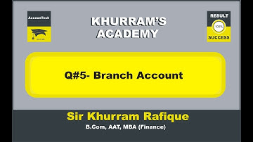 Branch Account ll Question # 5 ll B.Com Part 2
