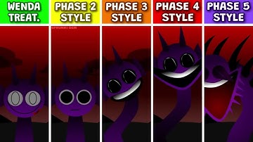Sprunki WENDA Treatment VS Phase 2 Style VS Phase 3 Style VS Phase 4 Style VS Phase 5 Style