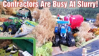 The Big 1/32 Model Farm Diorama Day 30 - Contractors Are Busy At Slurry + Cattle Are Being Sold!!