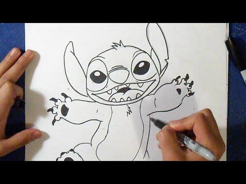 Como Desenhar o STITCH, DISNEY, FÁCIL, Desenho para Colorir e Imprimir