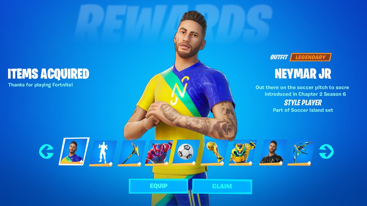 Fortnite Neymar Jr Challenges Reward Win Big Sports