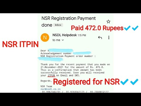 I Finally registered for NSR ITPIN | Register as soon as possible