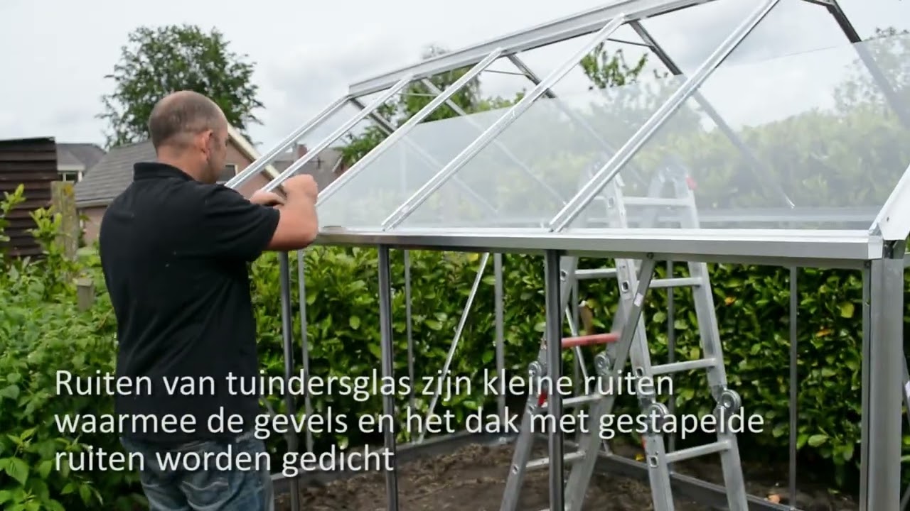 Royal Well instructievideo 4: Beglazen van aluminium tuinkas