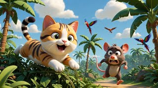 🐱 Cat Chasing Rat Gone CRAZY! 🐭😂 | Funniest Animal Chase Cartoon Ever!