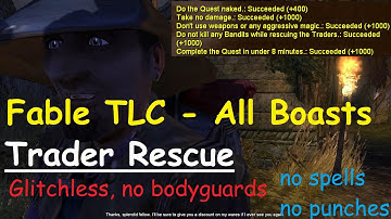 Fable TLC All Boasts - Trader Rescue - Glitchless, no Bodyguards, no Spells, no Punches, ~1:25s