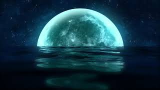 4K VJ Loops #29 Full Moon Reflection over the Sea - 4K Relaxing Background -  Loops