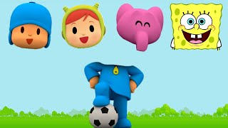 Pocoyo, Spongebob Cartoon Characters Match The Head Wrong Heads Puzzle