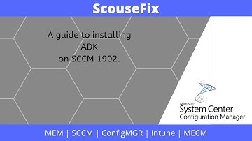 Windows ADK install for - MECM - ConfigMgr - SCCM  Server 1902 install