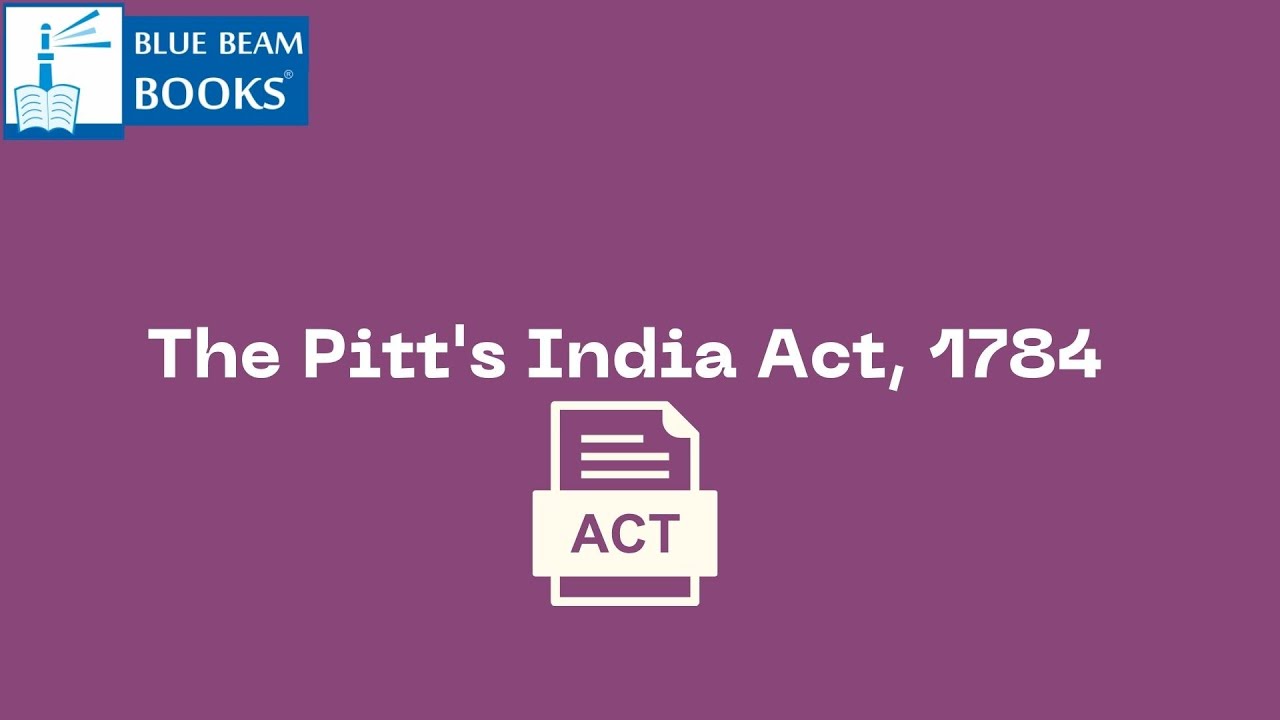 The Pitt's India Act, 1784 Modern History of India Class 8 NCERT