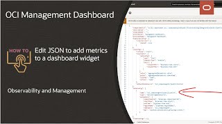 OCI Management Dashboard: How to edit JSON to add metrics to a dashboard widget
