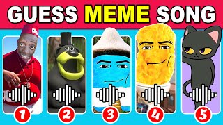 😜GUESS MEME SONG from MEME MULTIVERSE 🎶Grimace shake, smurfcat, Tenge Tenge, Salish Matter, Mr Beast