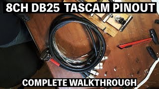 8ch DB25(DSUB) Breakout cable TASCAM PINOUT complete making walkthrough