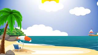Background Animasi Pemandangan alam Pantai