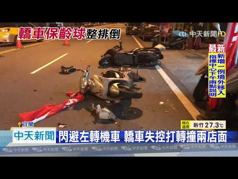 20200925中天新聞　駕駛酒測值0.73　失控衝撞整排機車肇逃