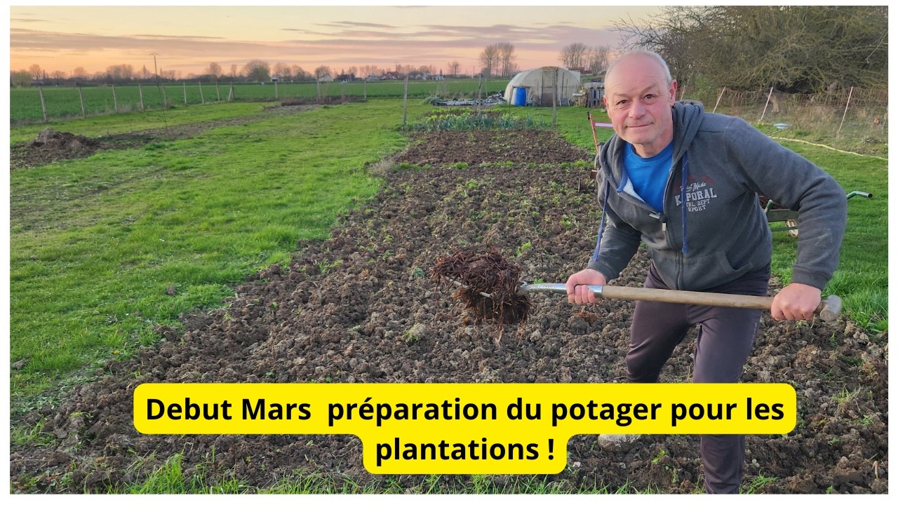 Préparer et oxygener sa terre pour les futurs plantations.Avec Philippe