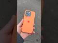 iPhone 16 Pro Black Titanium and Orange Silicone Case🔥 #shorts #trending #iphone #apple #viral