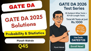 GATE DA 2025 Oplossingen | Waarschijnlijkheid en statistiek | GATE Data science PYQ Q45 #gateda