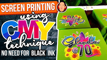 SCREEN PRINTING USING CMY and BASE TECHNIQUE | NO NEED FOR BLACK INK