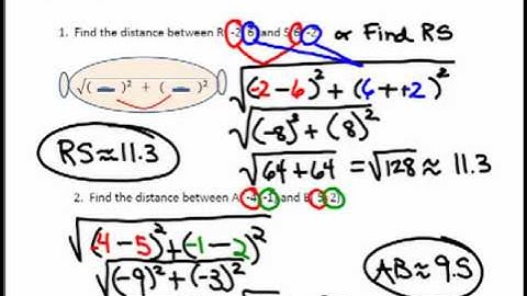 Lesson 1-8 The Distance and Midpoint formulas