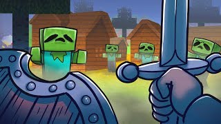 Minecraft Dragons - SAVING VILLAGE FROM ZOMBIES!