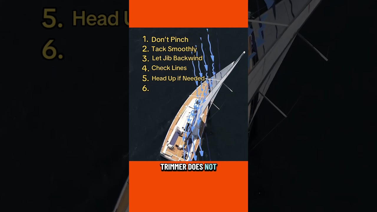⁣6 Tips for better tacking on a sailboat #sailing #sailboat #offshoresailing #sailingschool