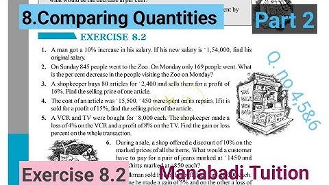 8th class maths |chapter 8| Comparing Quantities| Exercise 8.2| Q no 4,5&6 part 2|CBSE|NCERT|