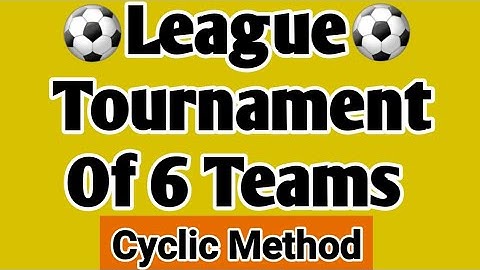 League Tournament Of 6Teams By Using Cyclic Method। Fixture Draw By Cyclic Method। Cyclic Method